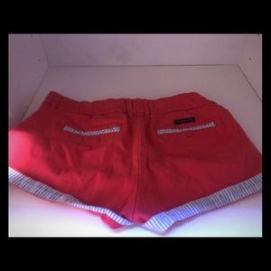 Pink Southern Marsh Shorts with gingham hem